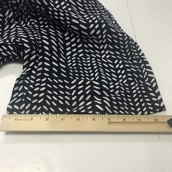 Ann Taylor LOFT Crop Pant Womens 6P 6 Petite Navy White Wide Leg Side Zip - Picture 11 of 11